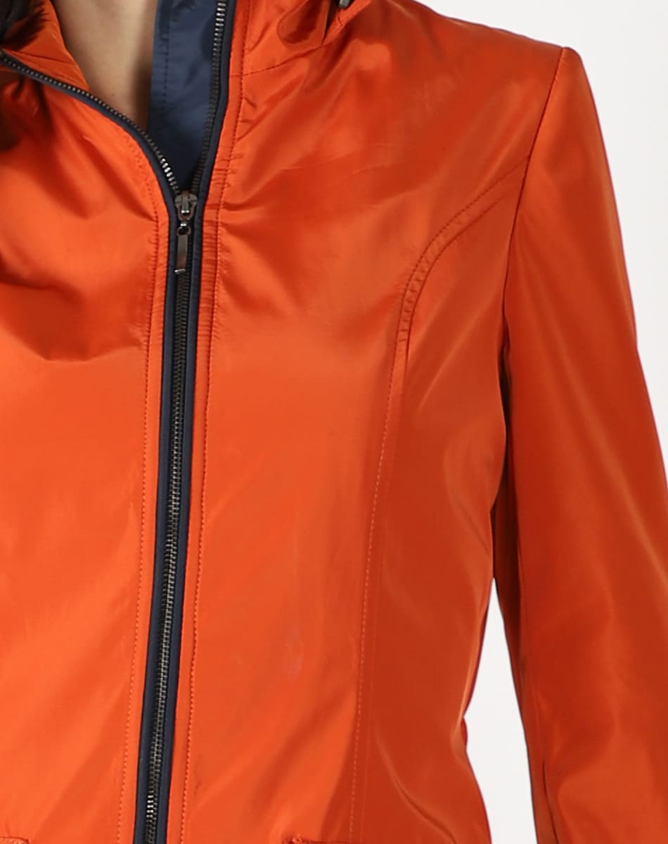 Hooded trench coat
