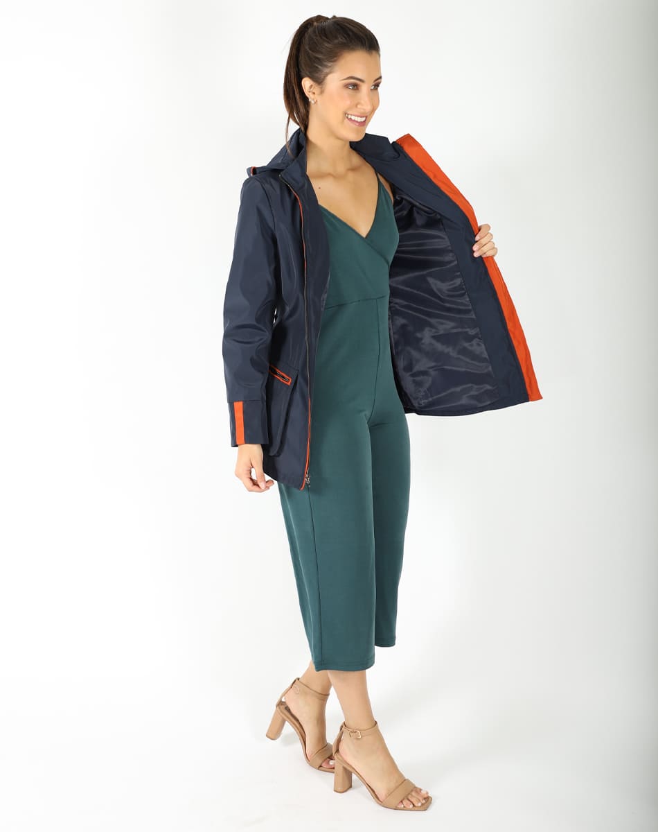 Hooded trench coat