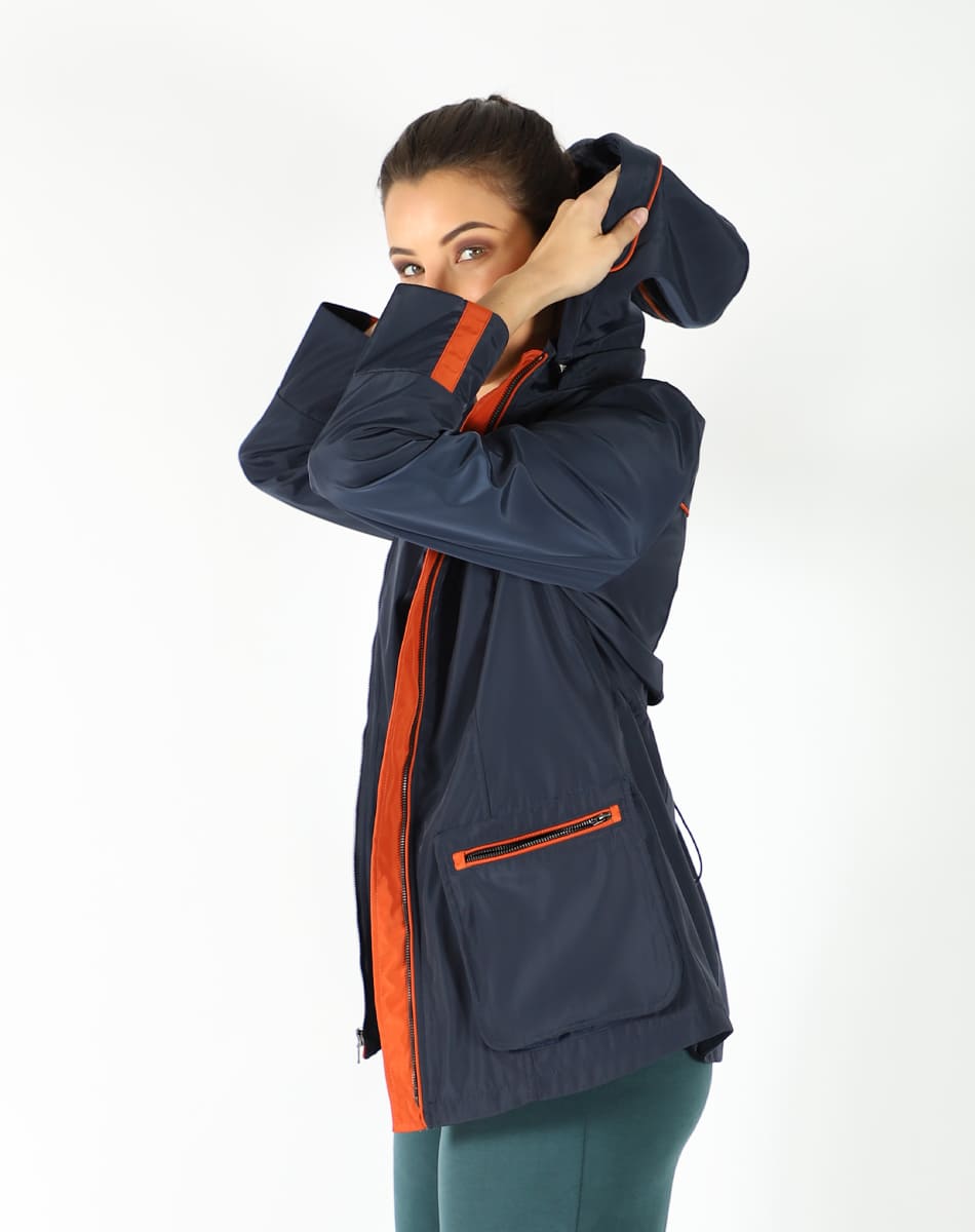 Hooded trench coat