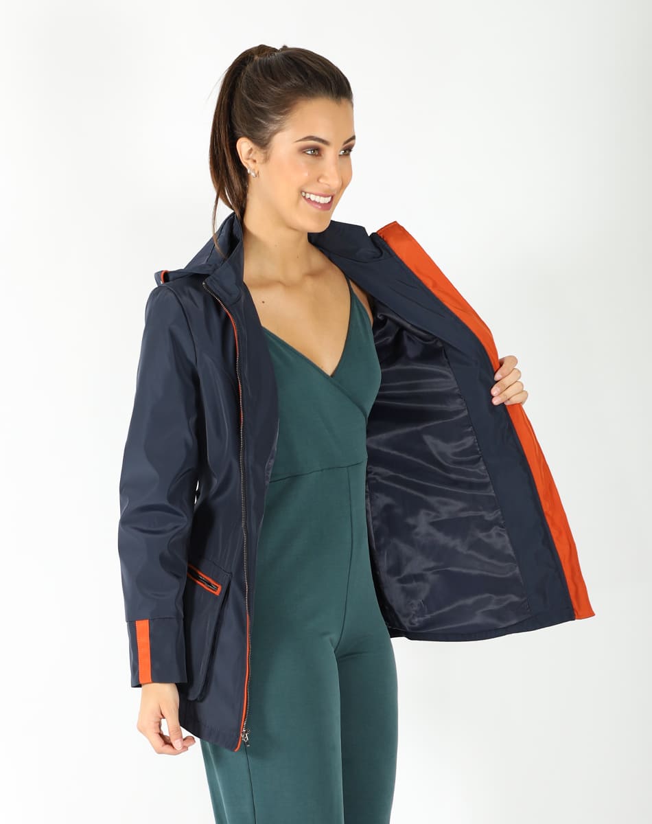 Hooded trench coat