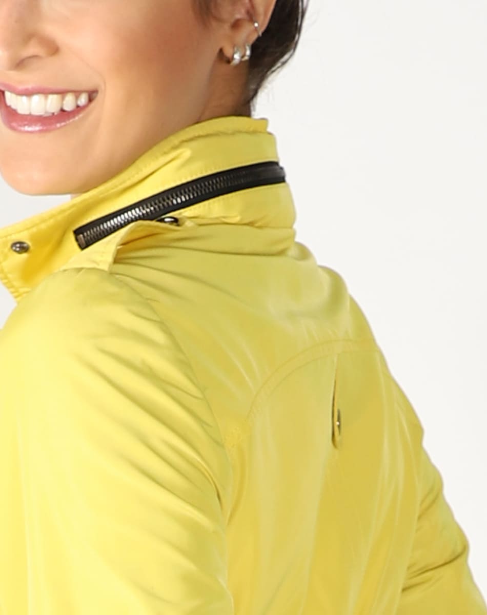 Hidden hood trench coat