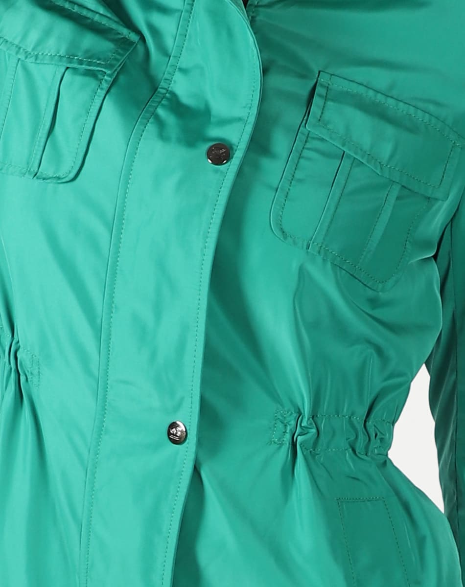Hidden hood trench coat