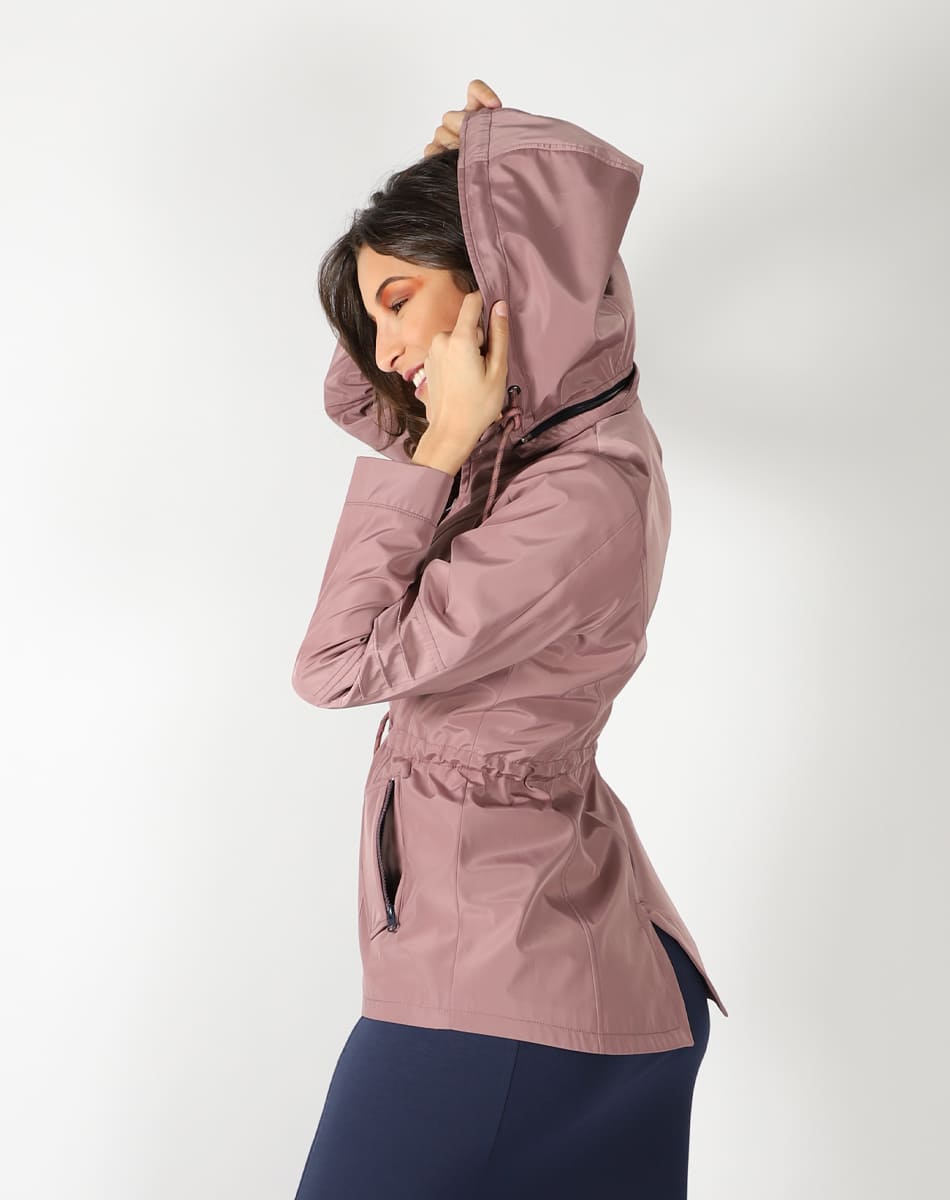 Trendy girl trench coat
