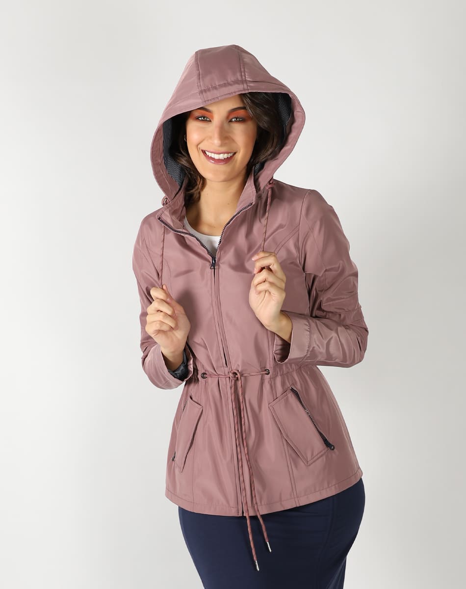 Trendy girl trench coat