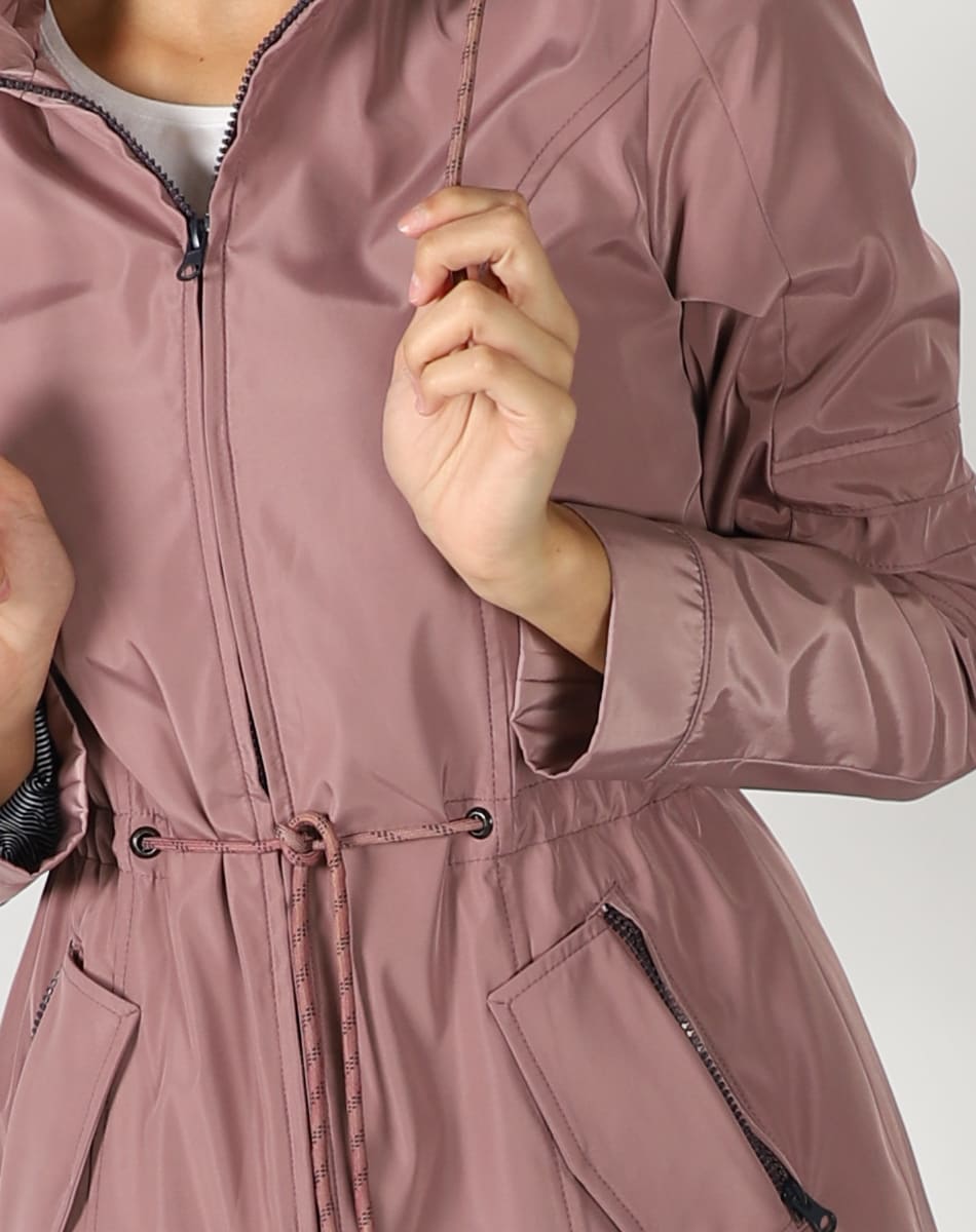 Trendy girl trench coat