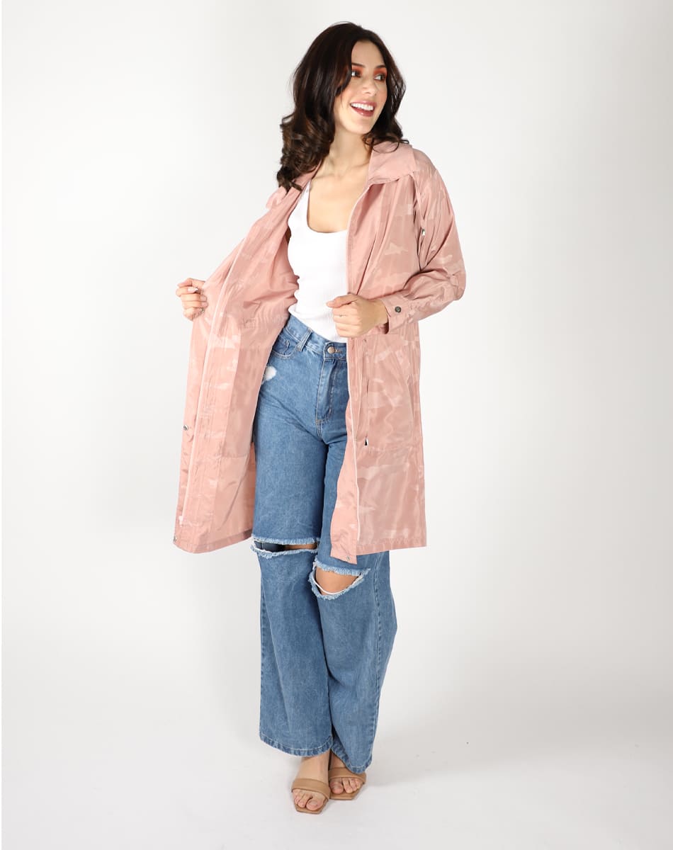 Lightweight long trench coat