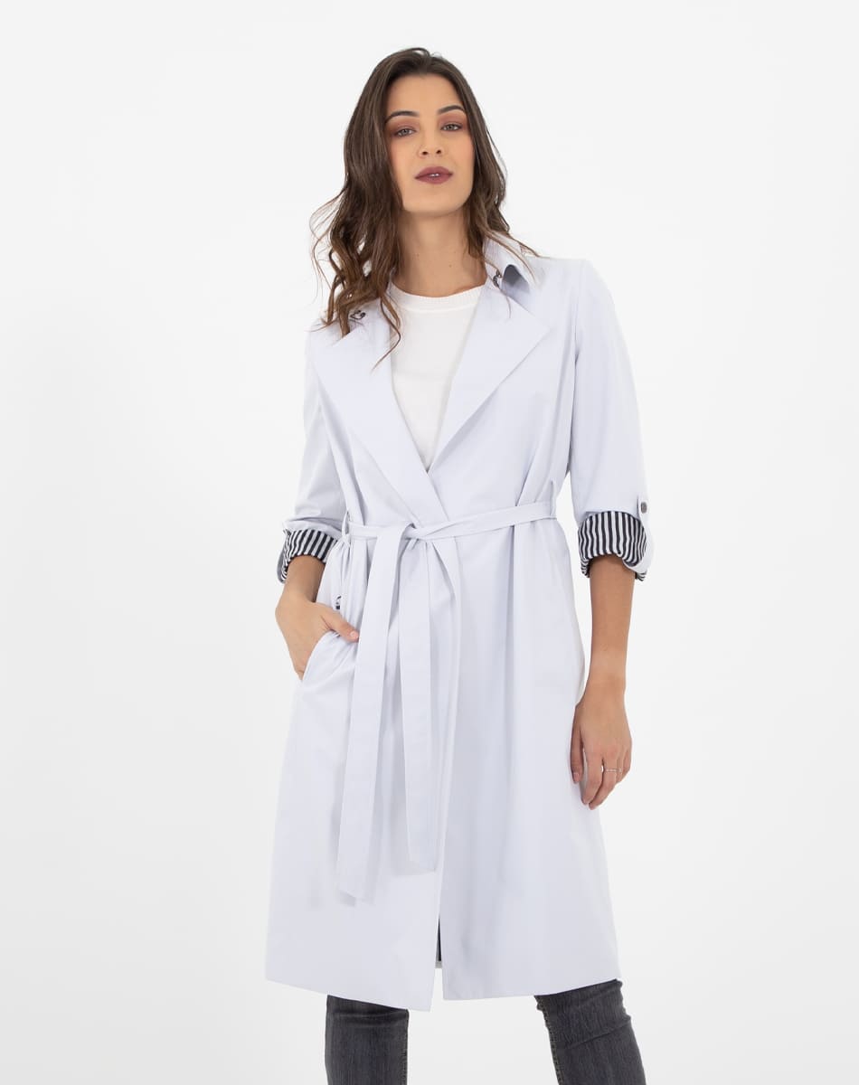 Long  Casual raincoat