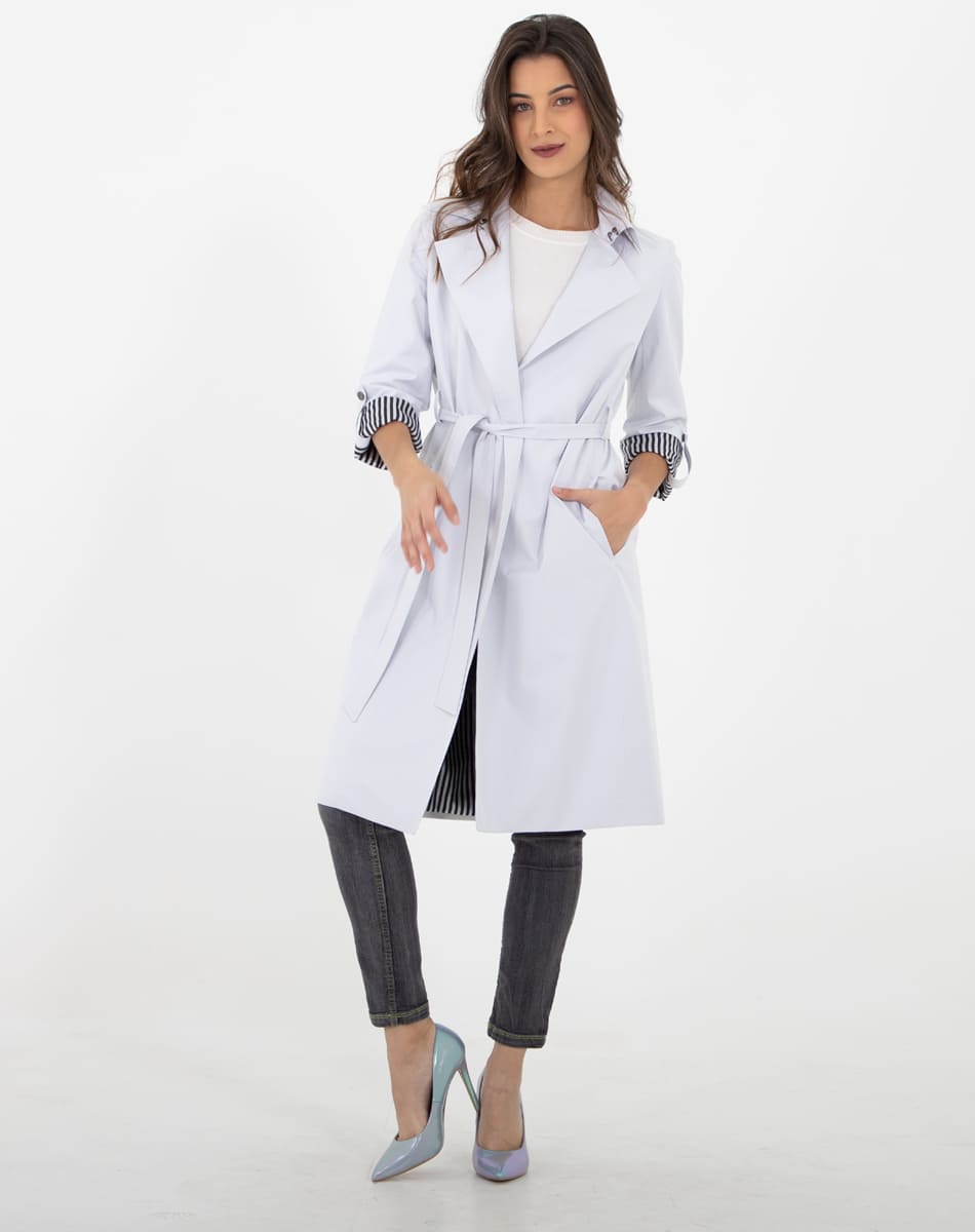 Long  Casual raincoat