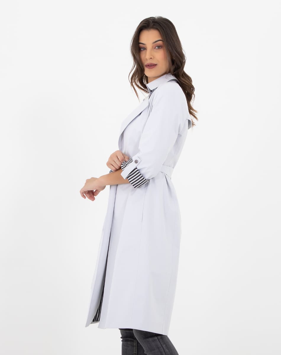 Long  Casual raincoat