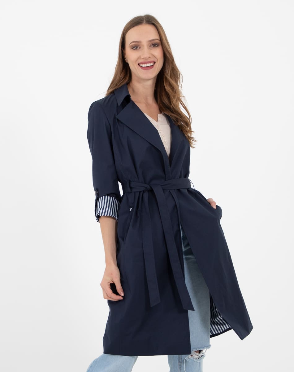 Long  Casual raincoat