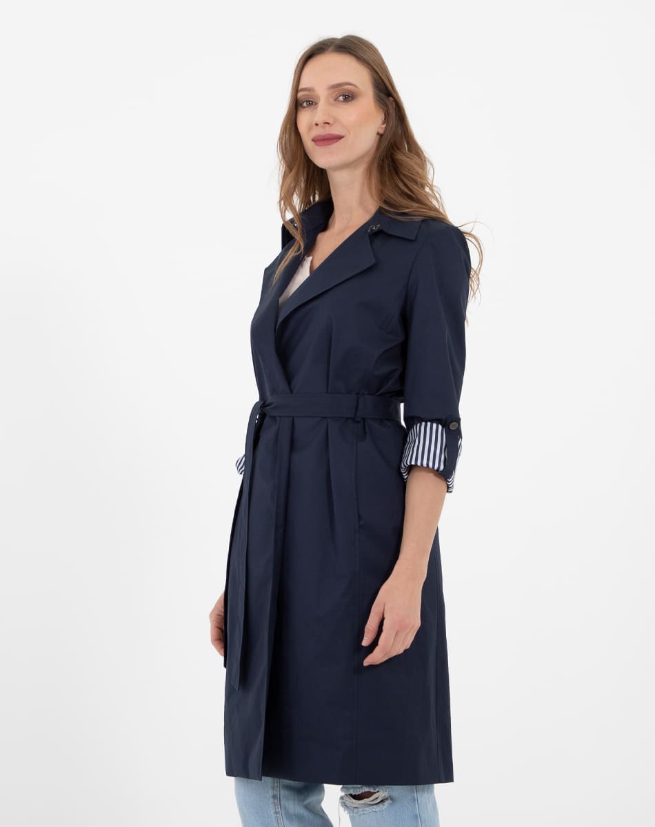 Long  Casual raincoat