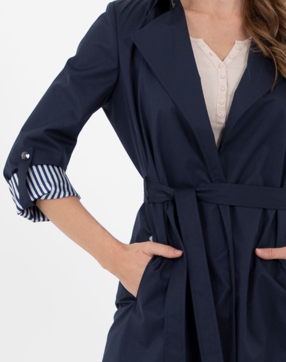 Long  Casual raincoat