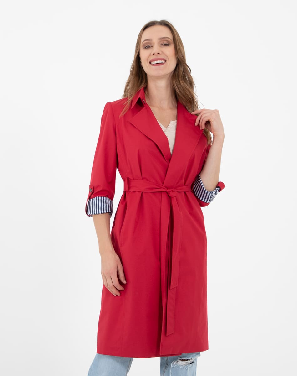 Long  Casual raincoat