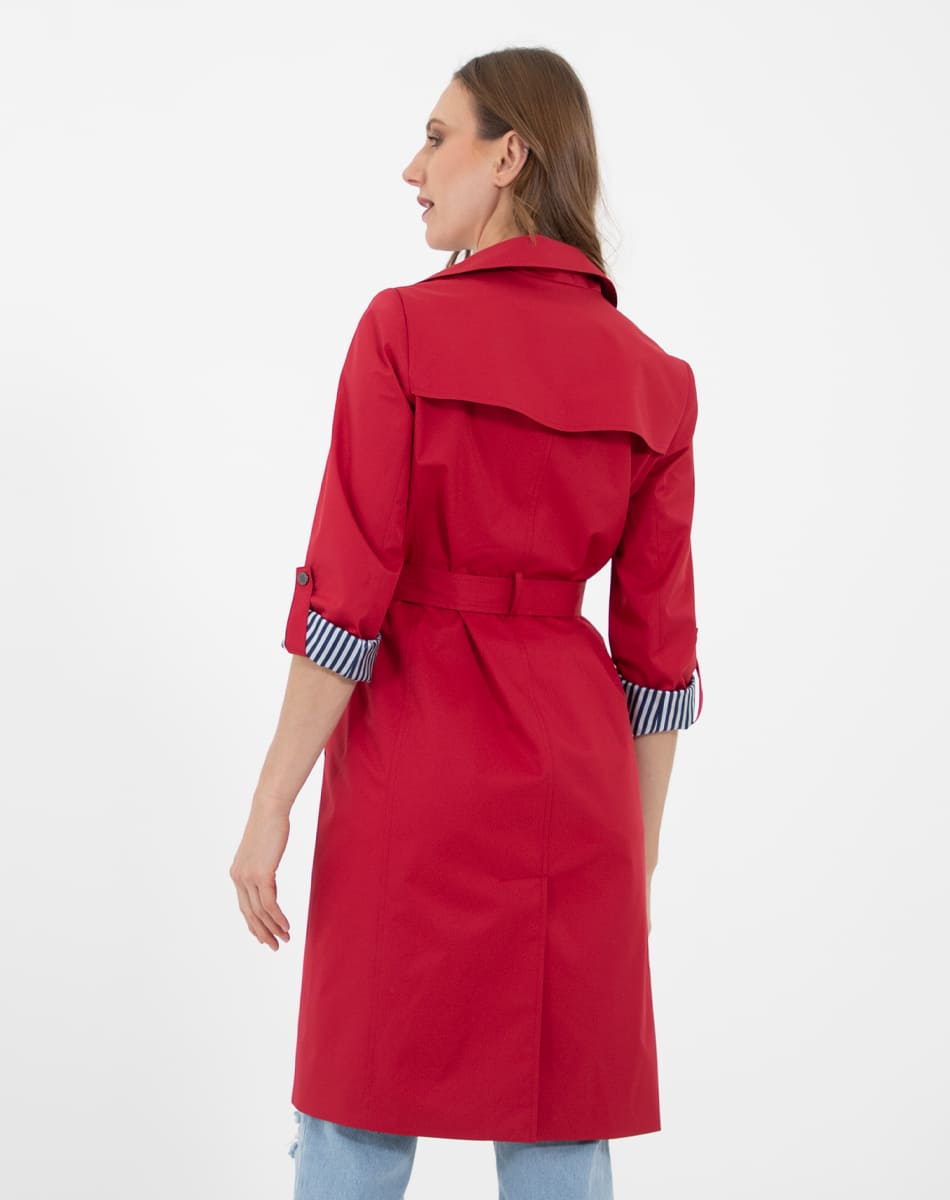 Long  Casual raincoat