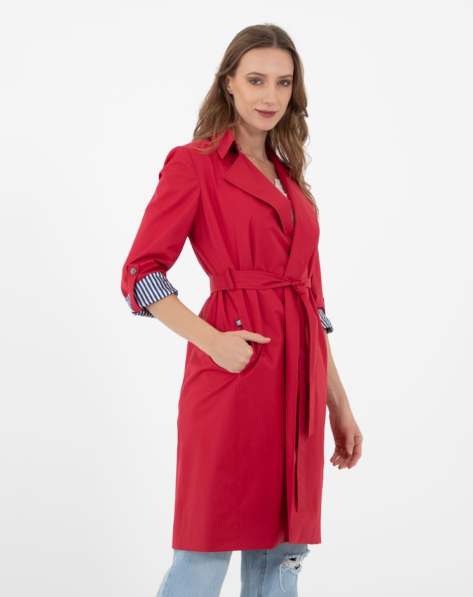 Long  Casual raincoat