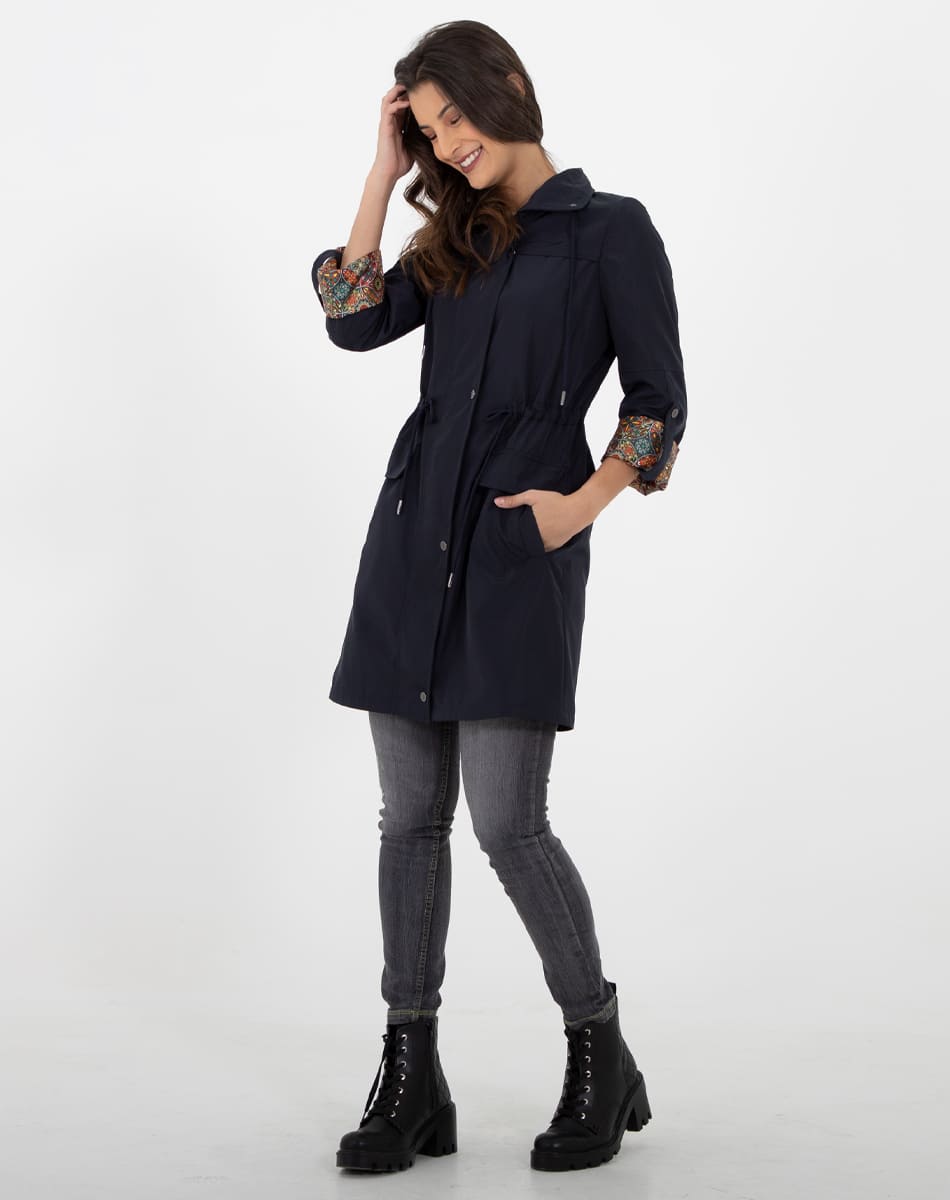 Long classic raincoat