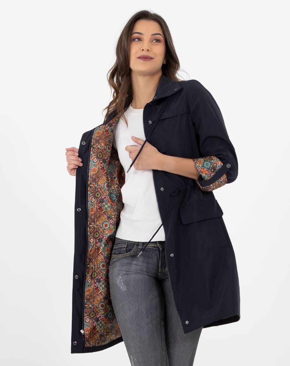 Long classic raincoat