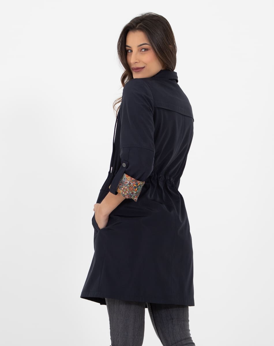 Long classic raincoat