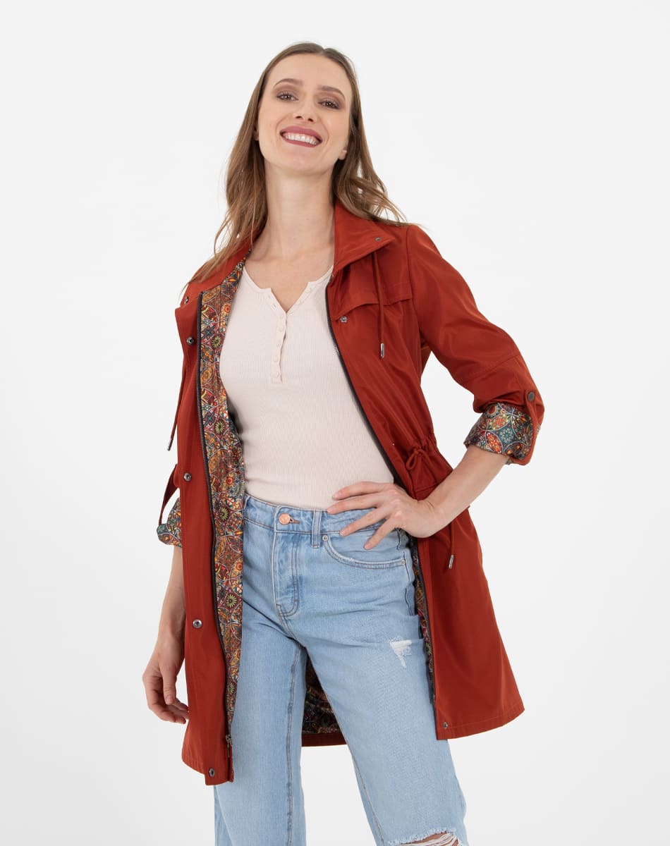 Long classic raincoat