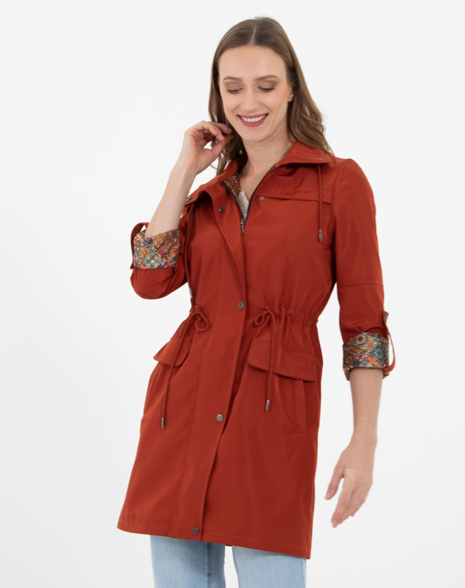 Long classic raincoat