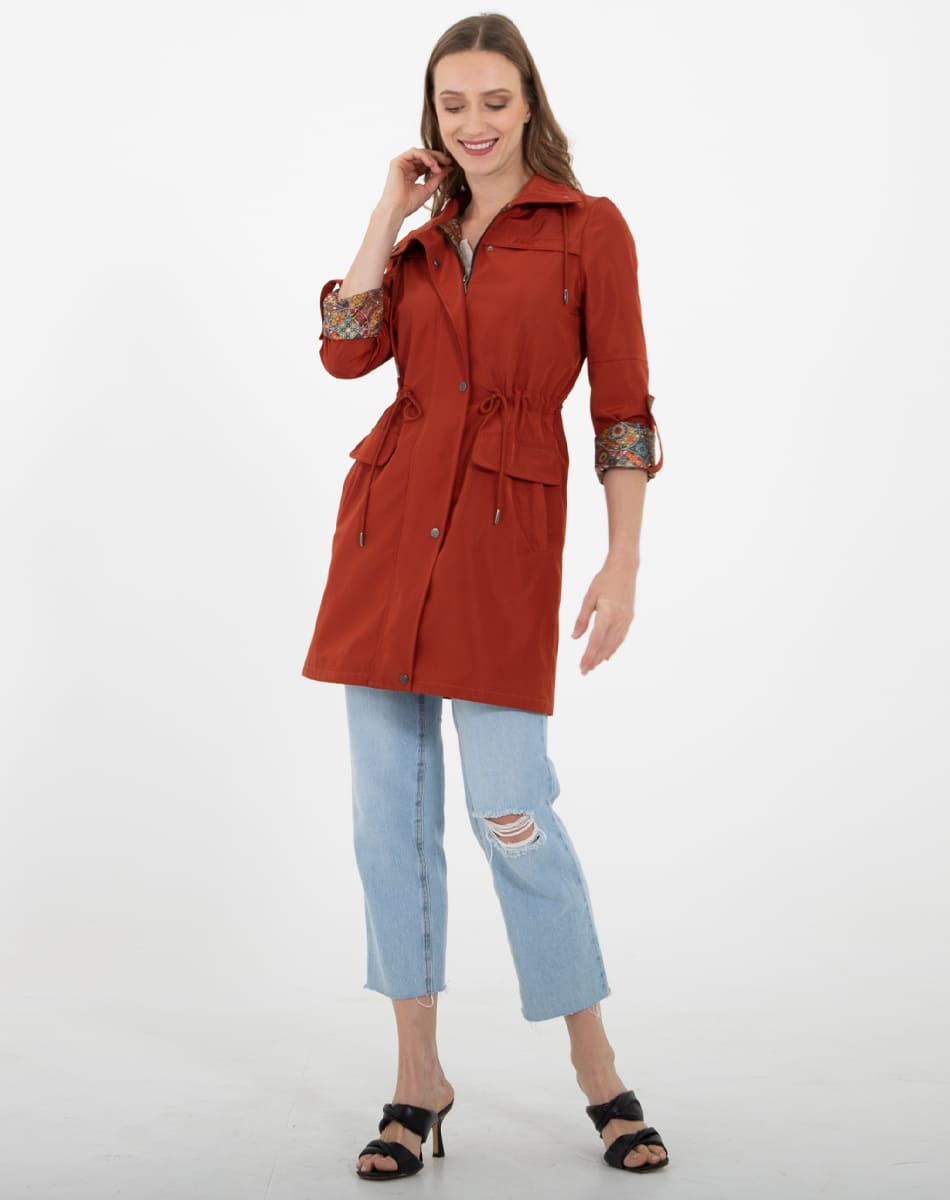 Long classic raincoat