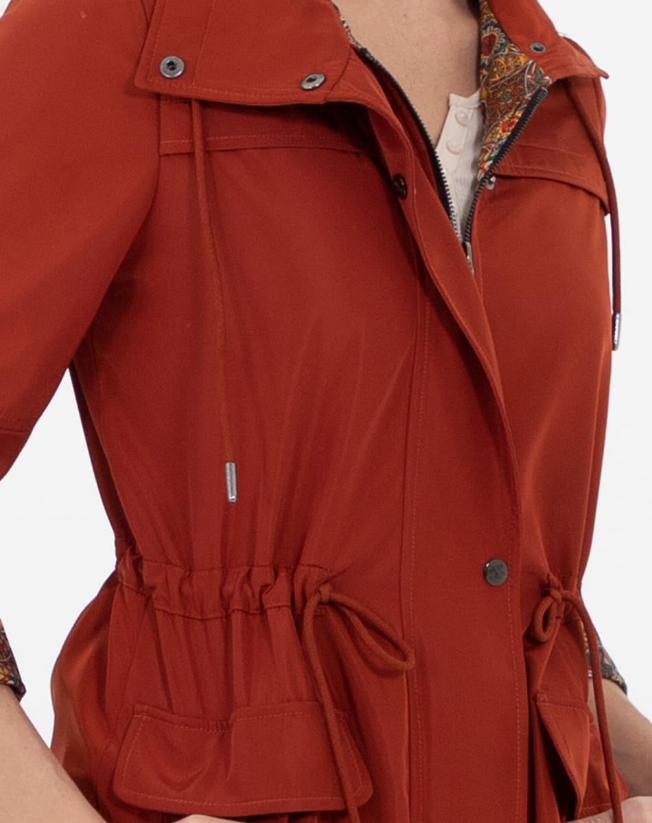 Long classic raincoat