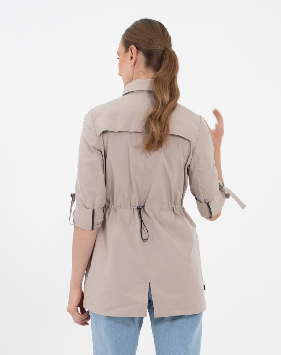 Casual long raincoat