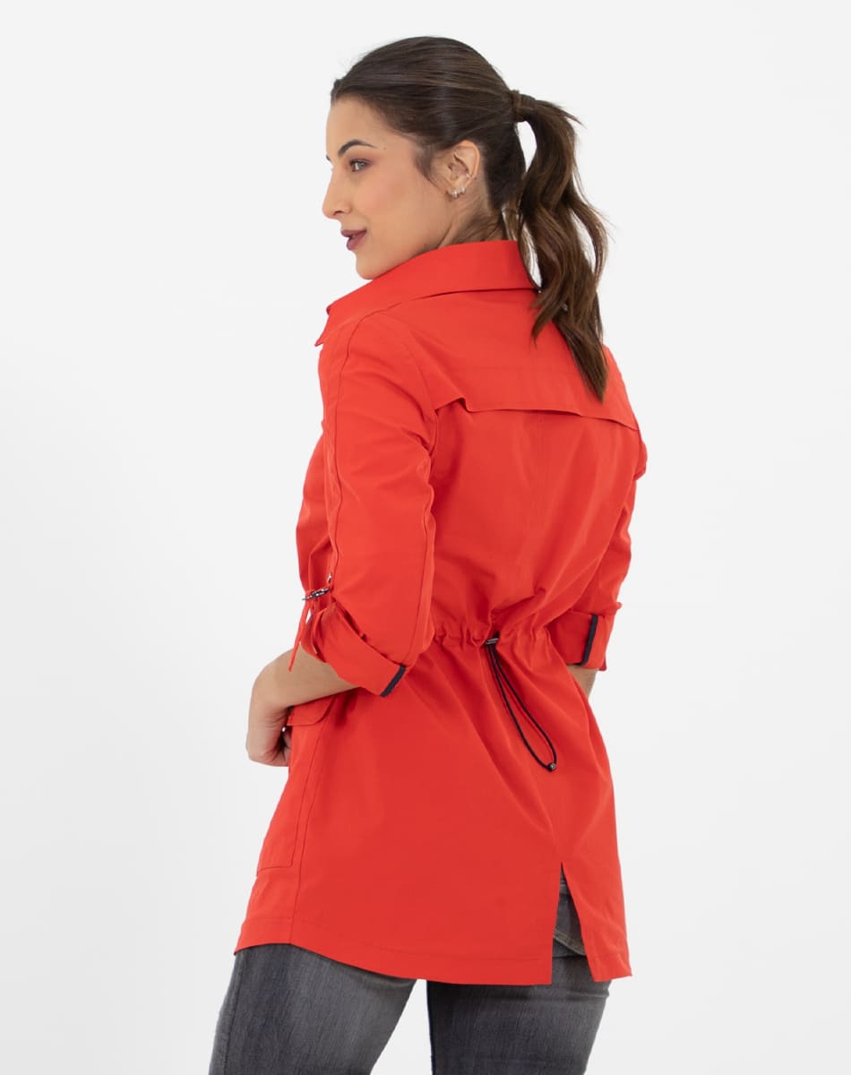 Casual long raincoat