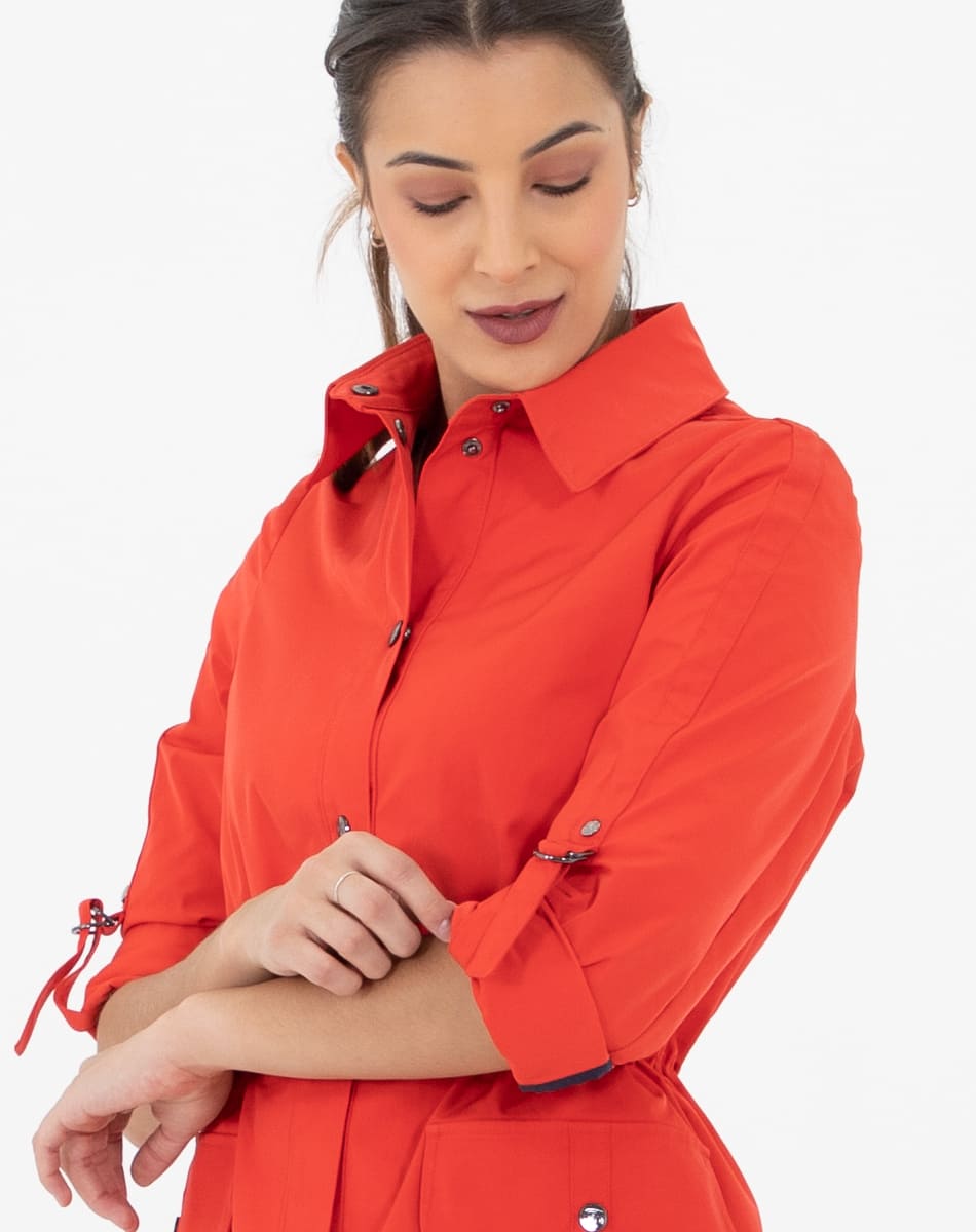 Casual long raincoat