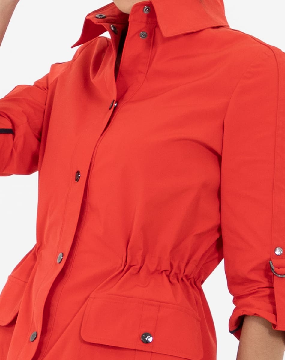 Casual long raincoat