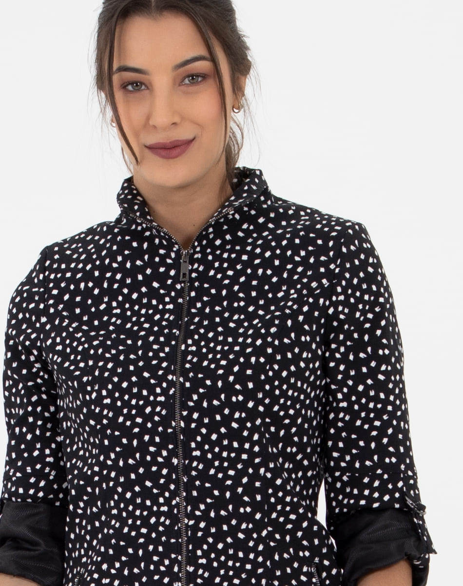 Shyla | Black  Animal Print raincoat