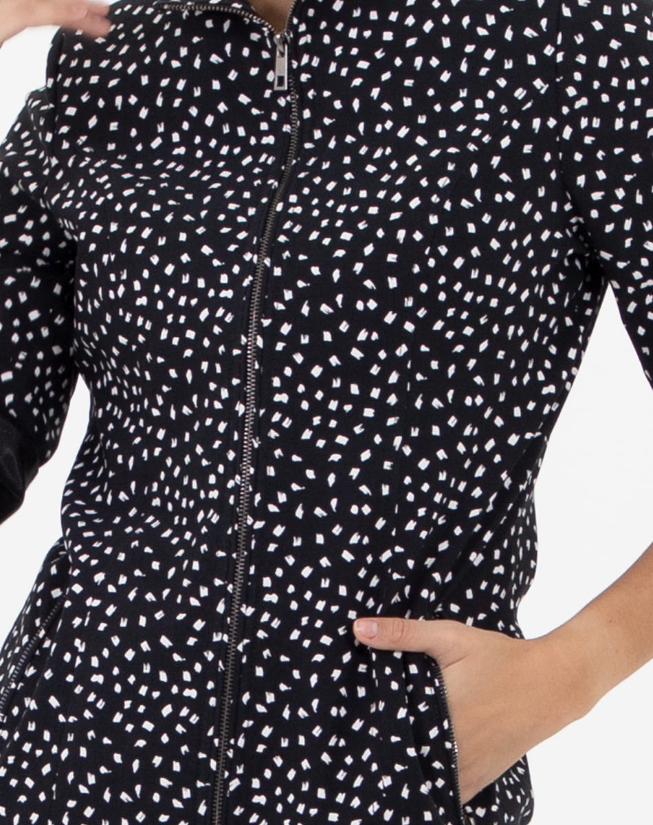 Shyla | Black  Animal Print raincoat