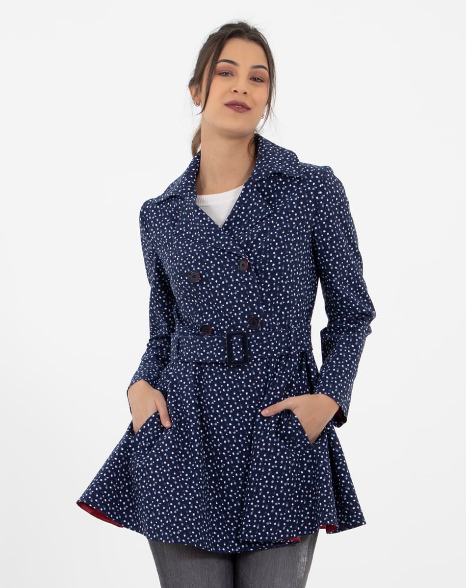 White polka dot raincoat