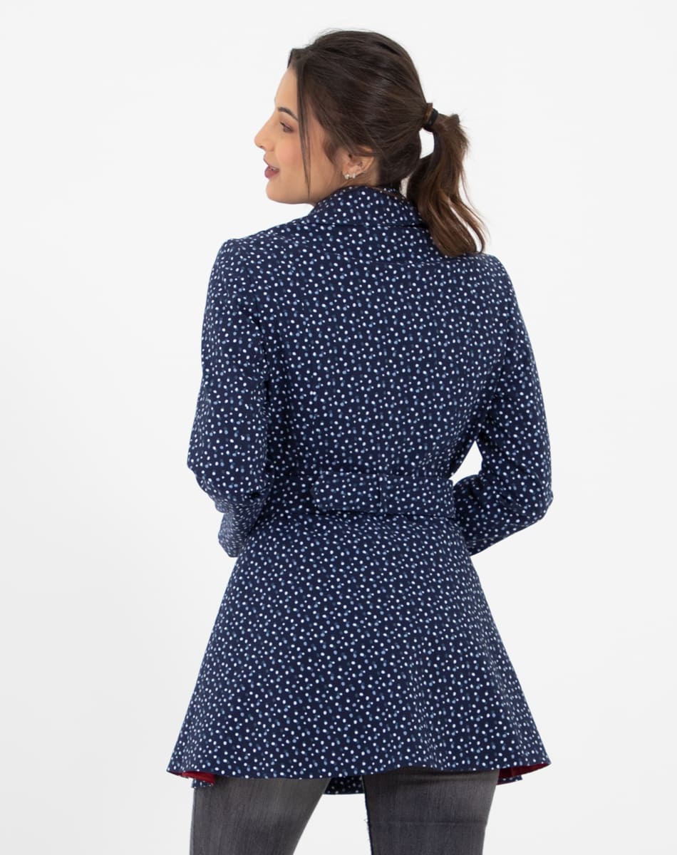 White polka dot raincoat