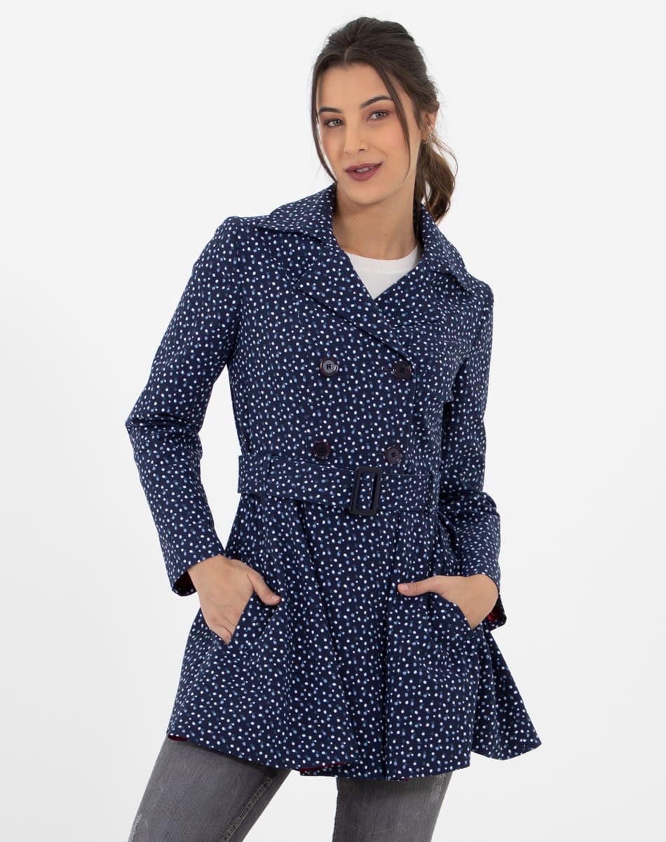 White polka dot raincoat