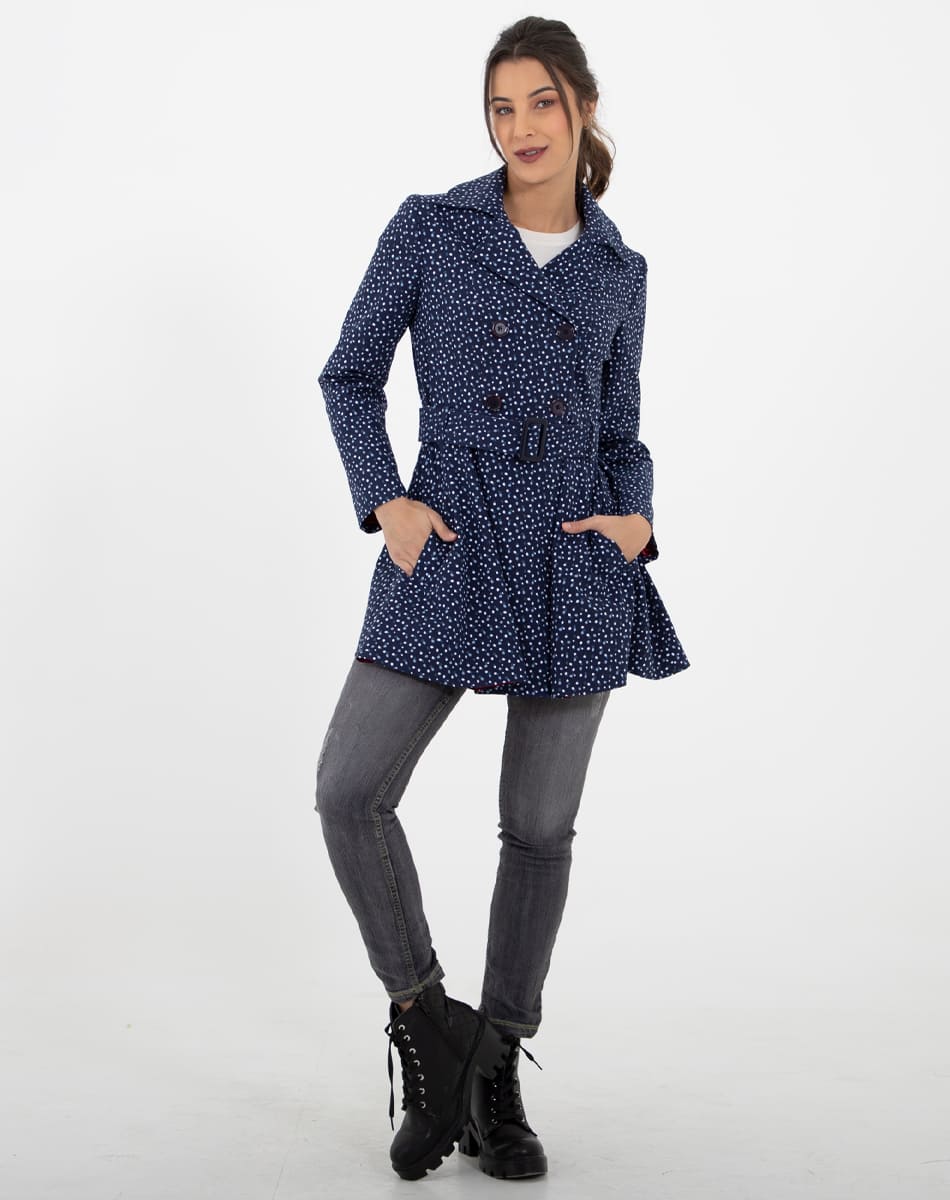 White polka dot raincoat