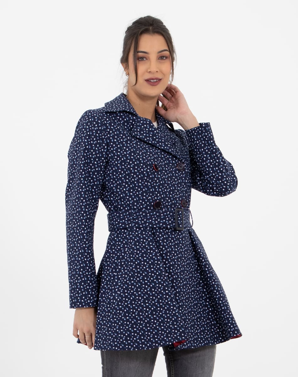 White polka dot raincoat