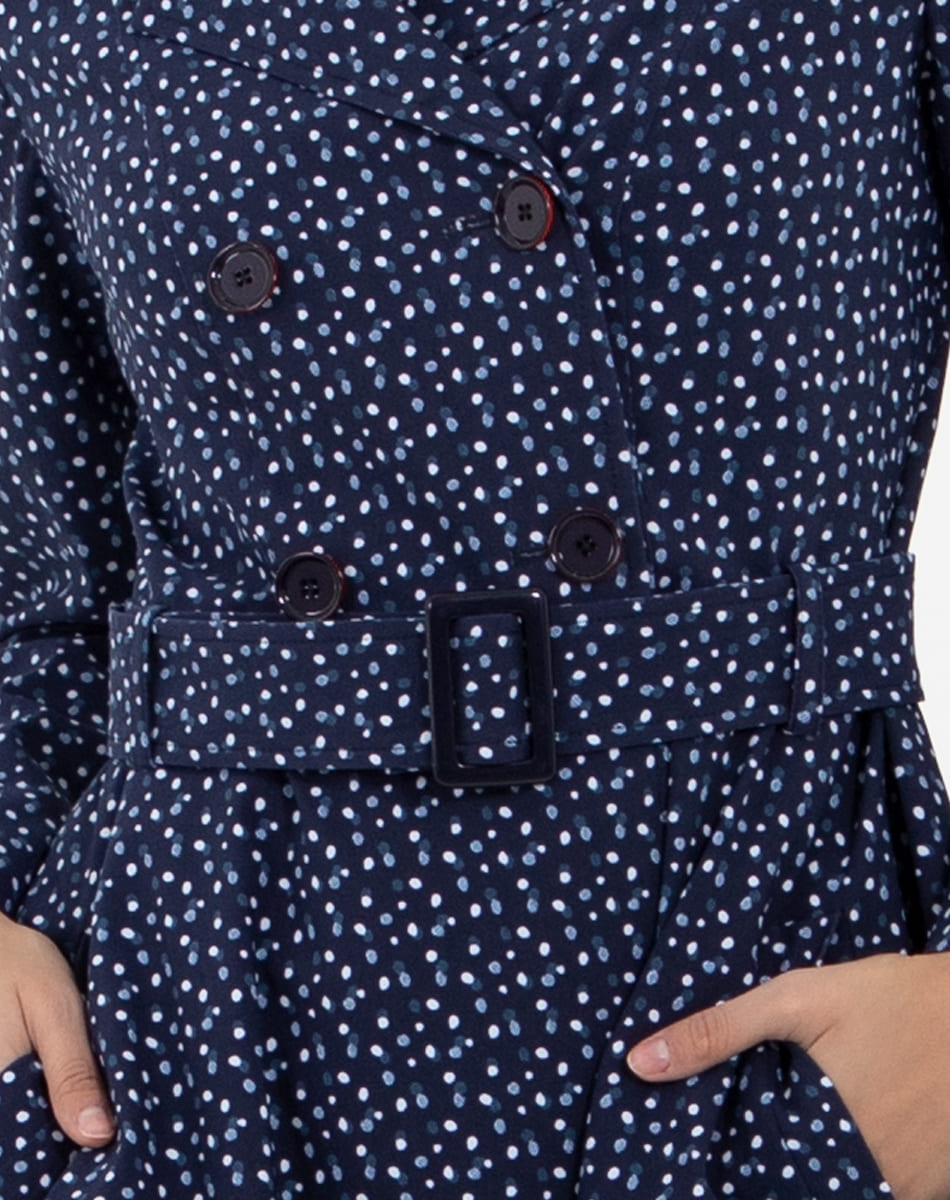 White polka dot raincoat