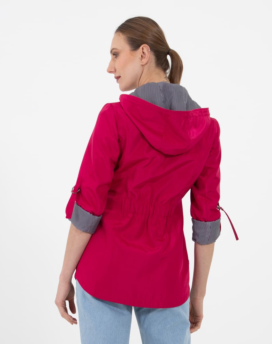 Detachable hood raincoat