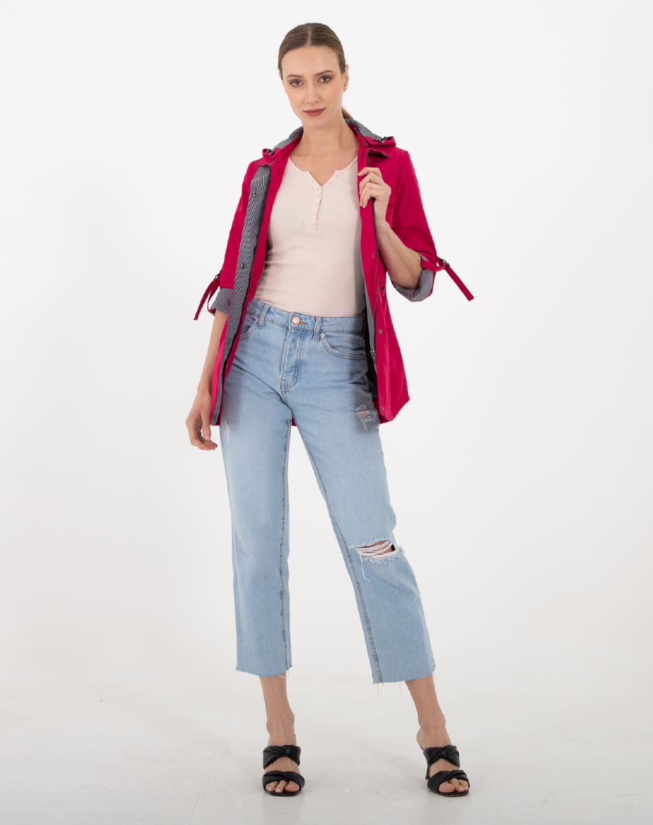 Detachable hood raincoat