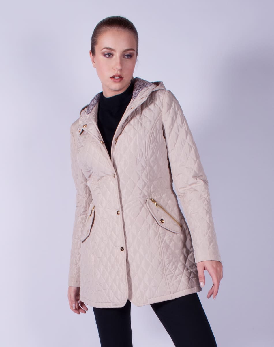Hooded quilted jacket
