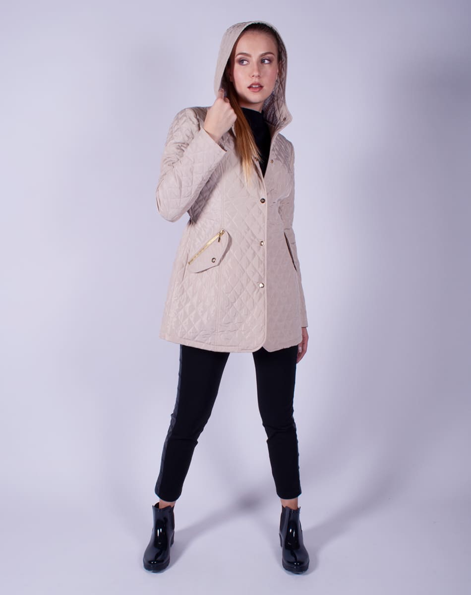 Hooded quilted jacket