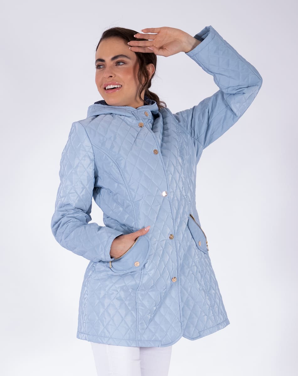Hooded quilted jacket