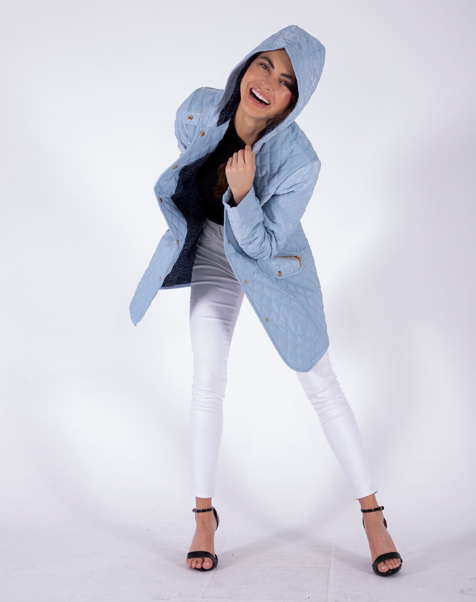Hooded quilted jacket