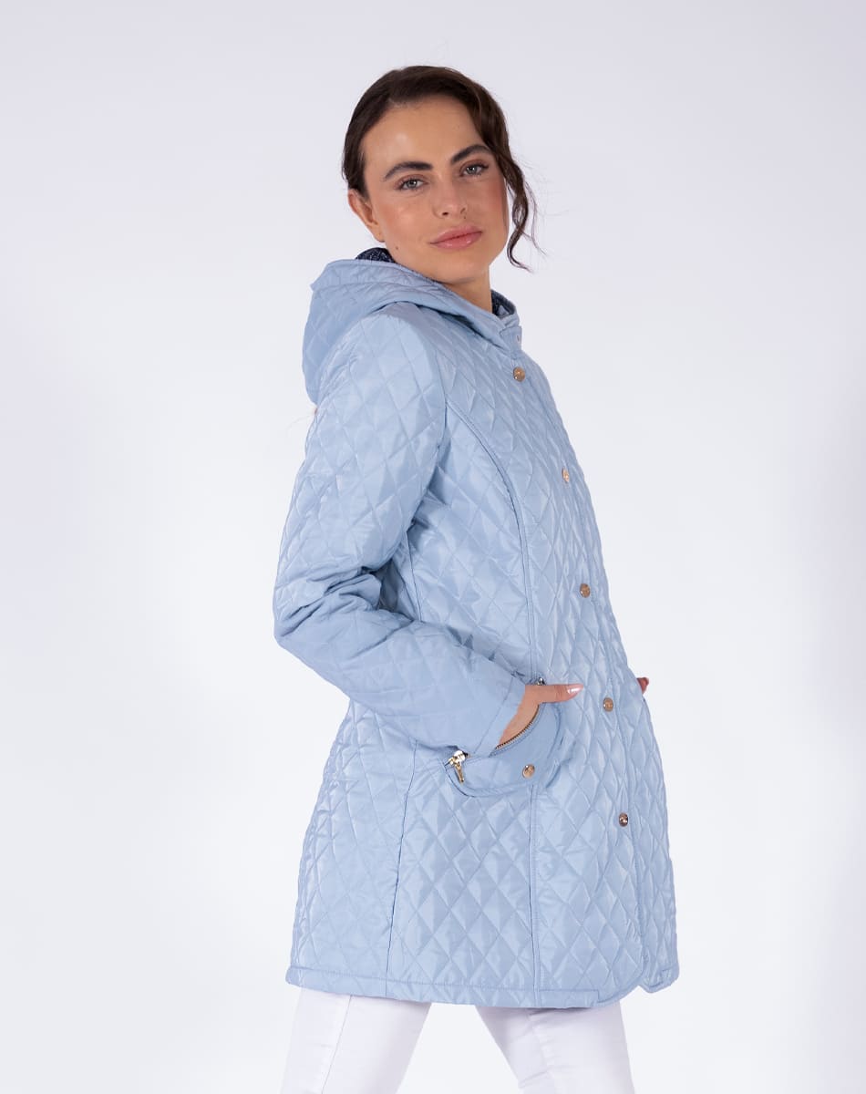 Hooded quilted jacket