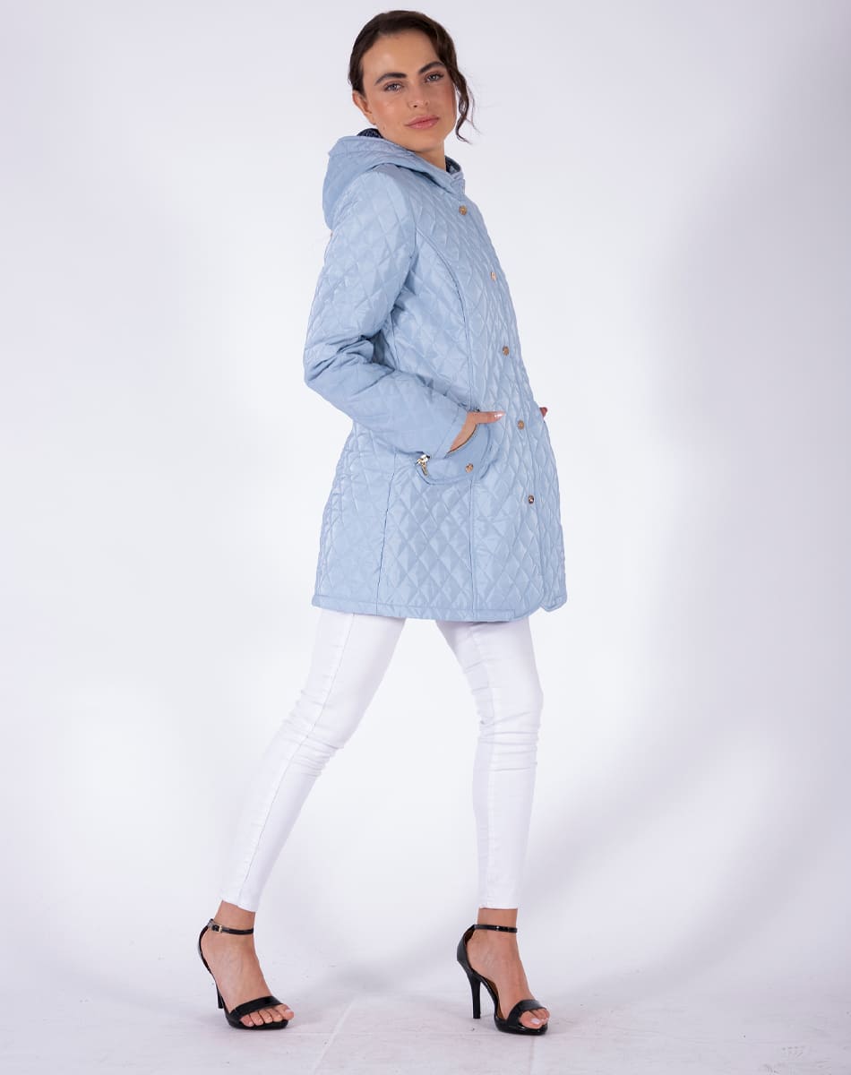 Hooded quilted jacket