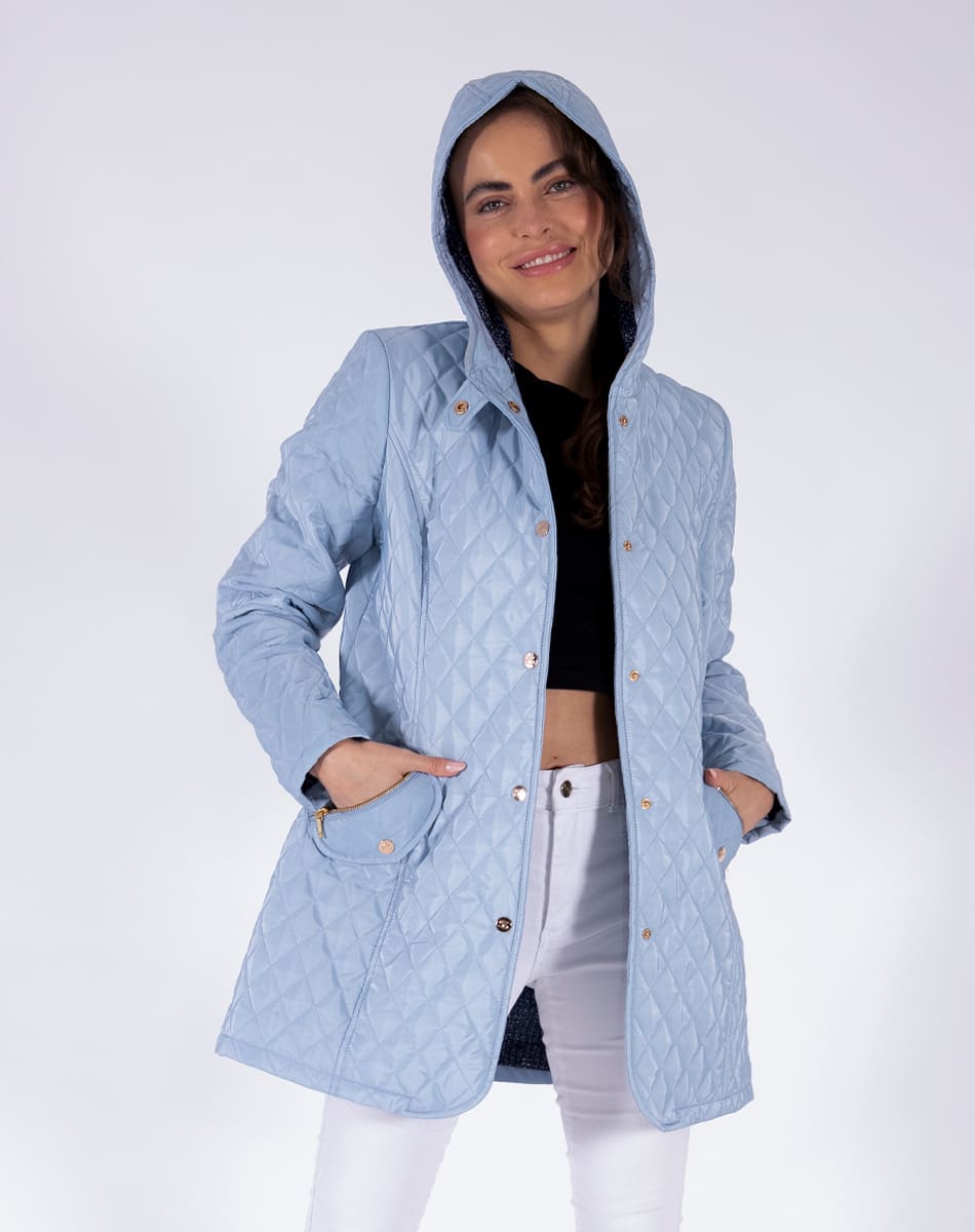Hooded quilted jacket