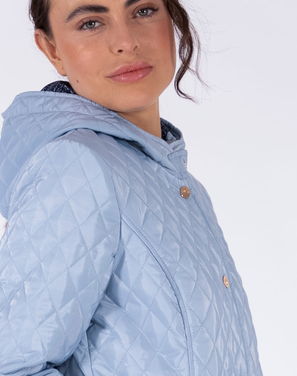Hooded quilted jacket