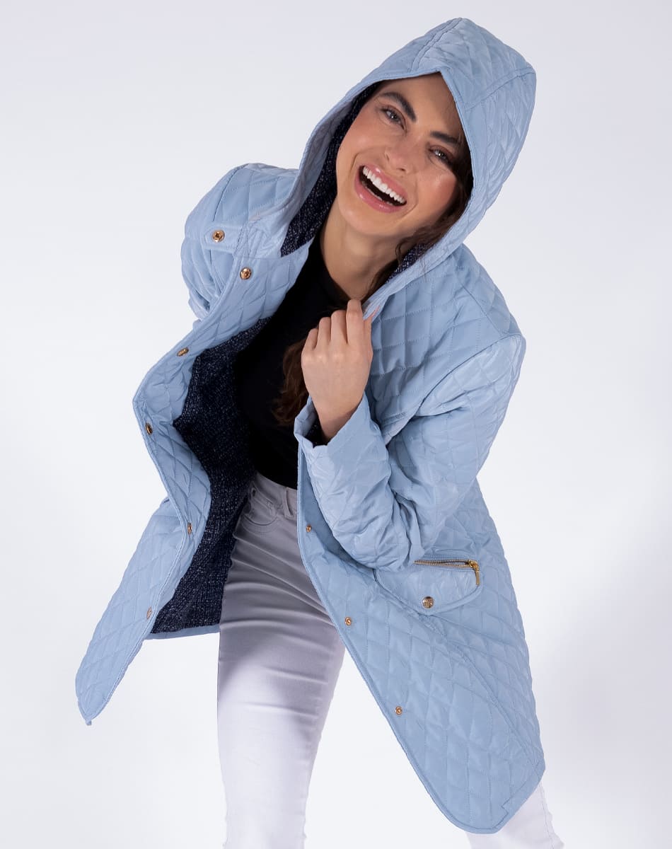 Hooded quilted jacket