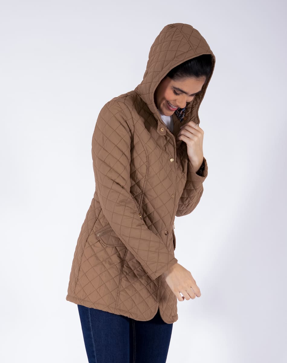 Hooded quilted jacket